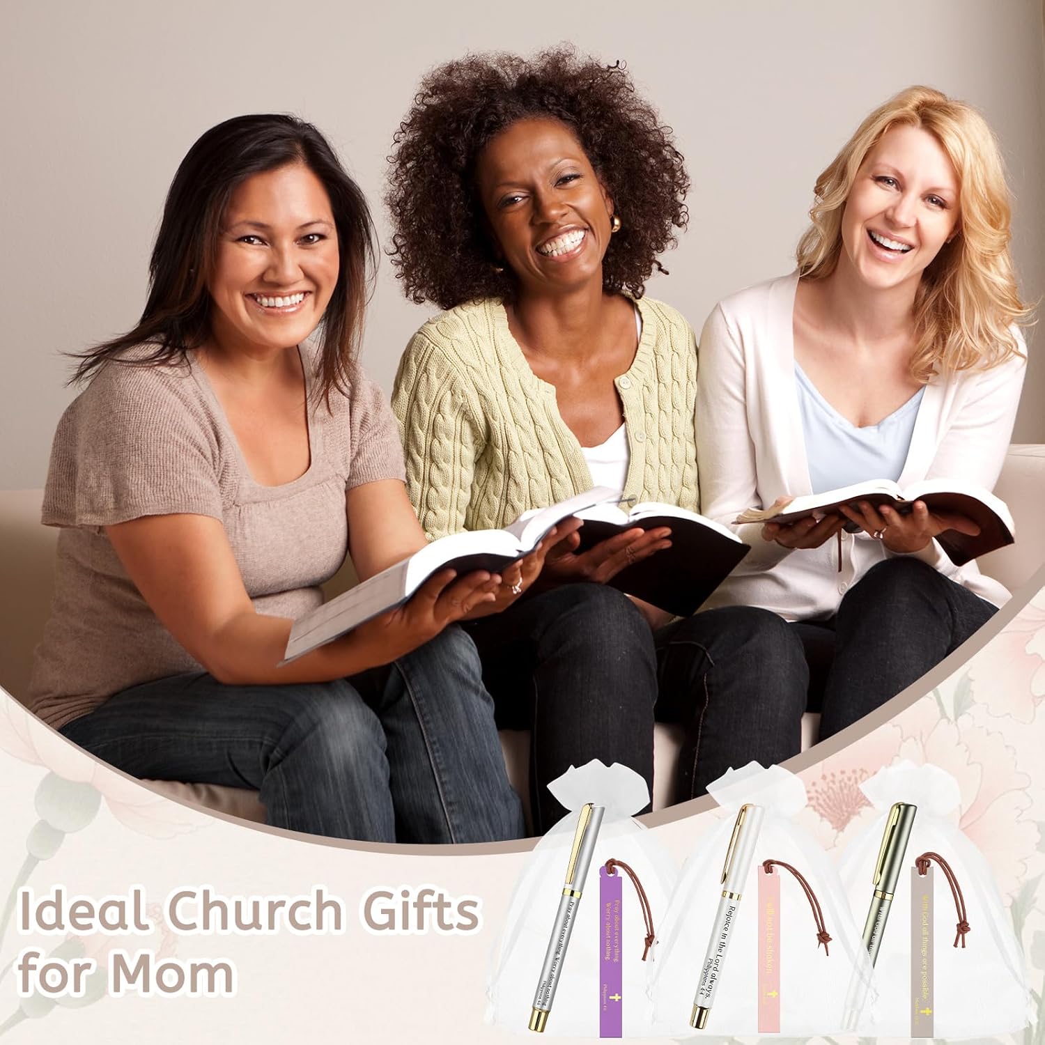 Spakon 30 Sets Christian Gifts for Women, Leather Christian Bookmarks Inspirational Religious Pens Motivational Scripture Bible Verse Bookmarks with Bag for Sunday School Church Teacher Employee Team